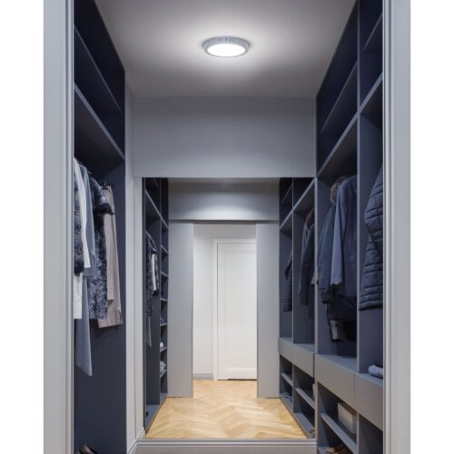 473462 47346 - Luminario LED tipo plafón 6 W, redondo, luz de día, gris