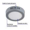 473463 47346 - Luminario LED tipo plafón 6 W, redondo, luz de día, gris
