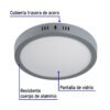 473483 47348 - Luminario LED tipo plafón 18 W, redondo, luz de día, gris