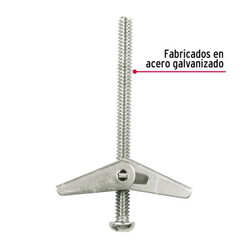 473603 47360 - Bolsa con 4 sujetadores tipo mariposa de 1/4" x 3", FIERO