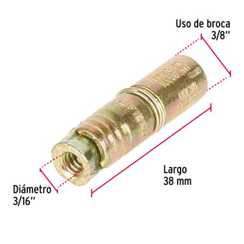 473632 47363 - Caja con 100 taquetes expansivos de 3/16" sin tornillo FIERO