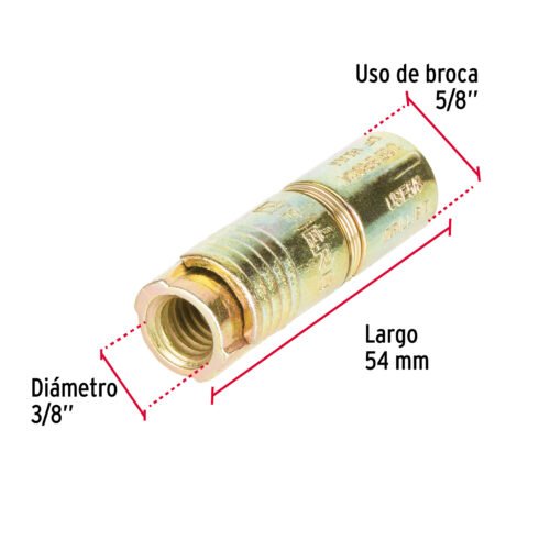 47367 - Caja con 50 taquetes expansivos de 3/8" sin tornillo, FIERO
