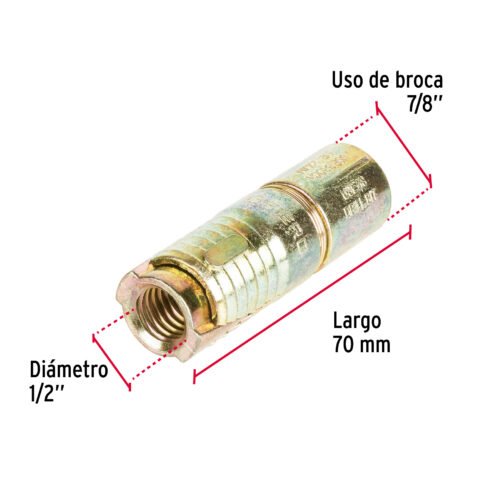 47368 - Caja con 25 taquetes expansivos de 1/2" sin tornillo, FIERO