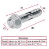 473722 47372 - Bolsa con 2 taquetes expansivos de 5/8" con tornillo, FIERO
