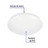 47374 - Luminario LED 8W plafón decorativo liso, luz de día, BASIC