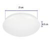 47374 - Luminario LED 8W plafón decorativo liso, luz de día, BASIC