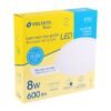 47374 - Luminario LED 8W plafón decorativo liso, luz de día, BASIC