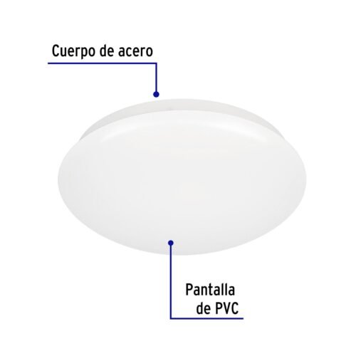 473751 47375 - Luminario LED 15W plafón decorativo liso, luz de día, BASIC