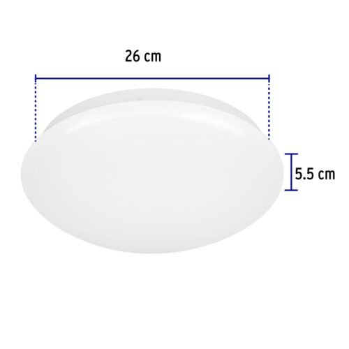 473752 47375 - Luminario LED 15W plafón decorativo liso, luz de día, BASIC