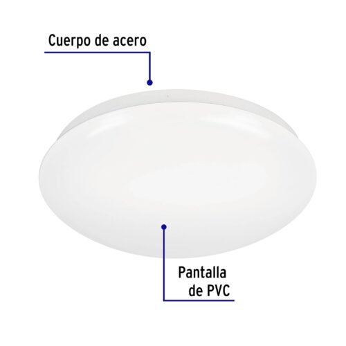 473761 47376 - Luminario LED 18W plafón decorativo liso, luz de día, BASIC