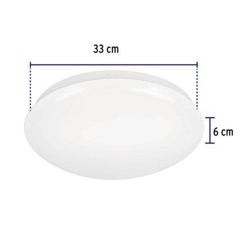473762 47376 - Luminario LED 18W plafón decorativo liso, luz de día, BASIC