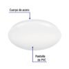 47377 - Luminario LED 22W plafón decorativo liso, luz de día, BASIC