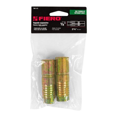 473783 47378 - Bolsa con 2 taquetes expansivos de 1/2" sin tornillo, FIERO
