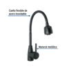 473881 47388 - Monomando para fregadero con cuello flexible, negro, Tubig