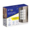 47390 - Arbotante decorativo cuerpo acero inox, lámpara no incluida