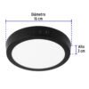 47396 - Luminario LED tipo plafón 12 W, redondo, luz de día, negro