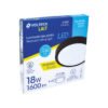 47397 - Luminario LED tipo plafón 18 W, redondo, luz de día, negro