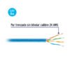 47399 - Metro de cable UTP CAT5E, Bobina de 100m, azul, VOLTECK