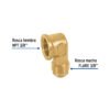 47403 - Codo para estufa a 90° de latón de 3/8 x 3/8", Foset