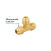 47412 - Tee unión de latón 3/8", Foset