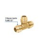 47413 - Tee unión de latón 1/2", Foset
