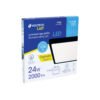 474184 47418 - Luminario LED tipo plafón 24 W, cuadrado, luz de día, negro