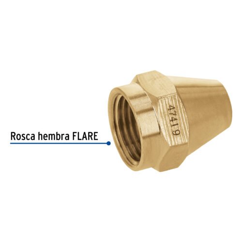 47419 - Tuerca cónica de latón 3/8", Foset