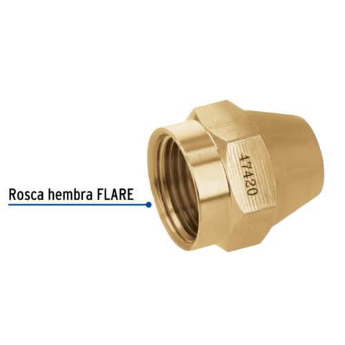 47420 - Tuerca cónica de latón 1/2", Foset