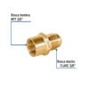 47428 - Niple campana de latón de 3/8" X 3/8", Foset