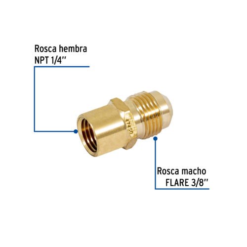 47430 - Niple campana de latón de 3/8" X 1/4", Foset
