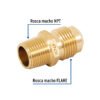 47436 - Niple terminal de latón de 1/2" X 3/8", Foset