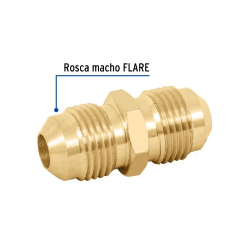 47438 - Niple unión de latón de 3/8" X 3/8", Foset