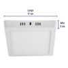 474432 47443 - Luminario LED tipo plafón 12 W, cuadrado, luz de día, blanco