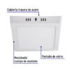 474433 47443 - Luminario LED tipo plafón 12 W, cuadrado, luz de día, blanco