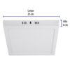 47444 - Luminario LED tipo plafón 18 W, cuadrado, luz de día, blanco