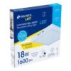 47444 - Luminario LED tipo plafón 18 W, cuadrado, luz de día, blanco