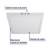47445 - Luminario LED tipo plafón 24 W, cuadrado, luz de día, blanco