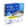 474474 47447 - Luminario LED tipo plafón 12 W, cuadrado, luz de día, gris