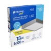 47448 - Luminario LED tipo plafón 18 W, cuadrado, luz de día, gris