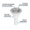 474511 47451 - Contracanasta 3-1/2" inox, instalafácil, tubo plástico,Foset