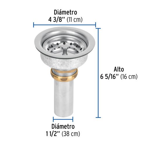 47453 - Contracanasta 3-1/2" inox, instalafácil, tubo inox, Foset