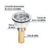 474541 47454 - Contracanasta 3-1/2" inox, instalafácil, cpo profundo, Foset