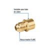 47455 - Conector flare soldable de latón, 3/8" x 1/2", Foset