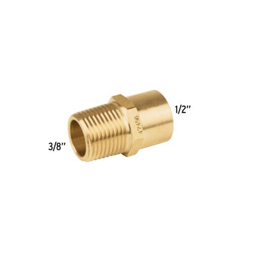 47456 - Conector NPT soldable de latón, 1/2" X 3/8", Foset