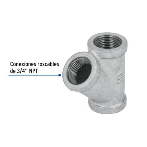 47474 - Yee sencilla 3/4" acero galvanizado, Foset