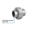 47479 - Tuerca unión 1/2" acero galvanizado, Foset