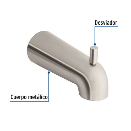 47483 - Salida de tina con desviador, satín, FOSET TÚBIG