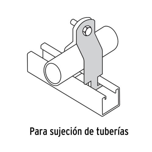 47490 - Abrazadera para perfil monocanal de 1", VOLTECK