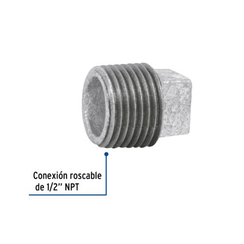 47494 47494 - Tapón macho 1/2" de acero galvanizado, Foset