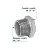 47505 47505 - Reducción bushing acero galvanizado 1"x 3/4", Foset
